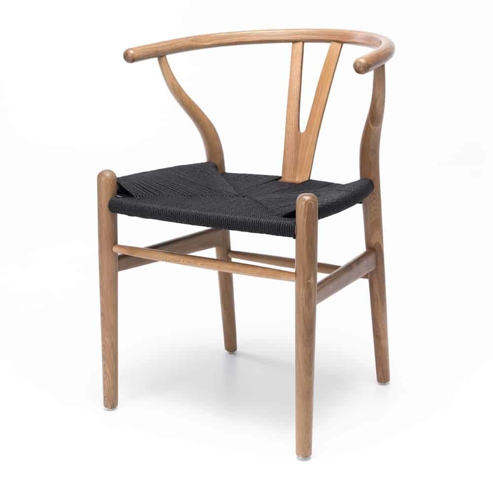 Wishbone Natural/Black Dining Chair